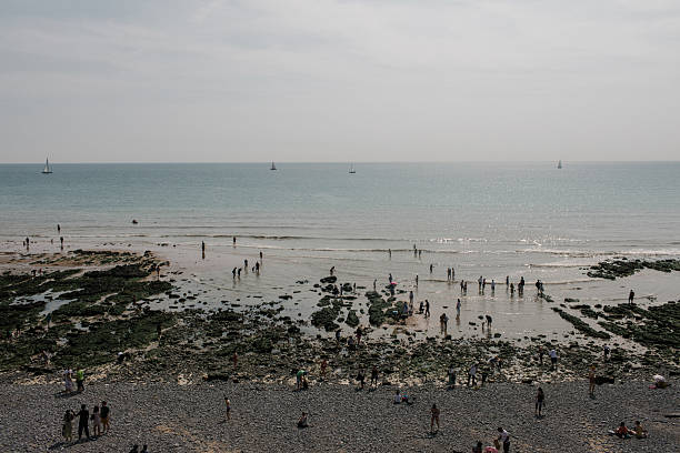 English beach in the morning