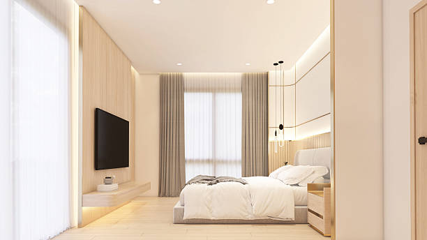 istock Minimalist japan style bedroom 2219481568