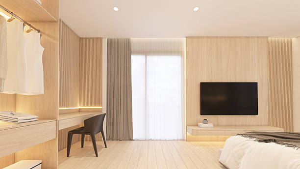istock Minimalist japan style bedroom 2219481569