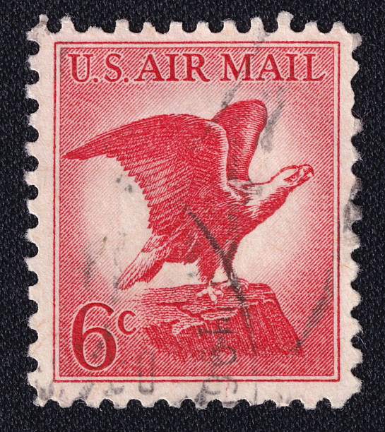 istock Bald Eagle on a 1967 USA old vintage postage stamp 2219485647