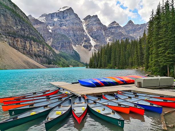 istock Moraine Lake Canoe 2219494173