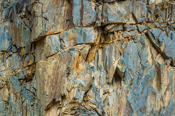 istock Full-frame background and texture of vertical sedimentary cliff 2219496196