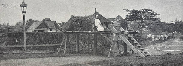 istock Antique illustration - War with Spain - War of 1898 - scaffold in public setting - Manila 2219497889