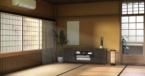 istock Cabinet wooden design on white room interior modern style.3D rendering 2219499484