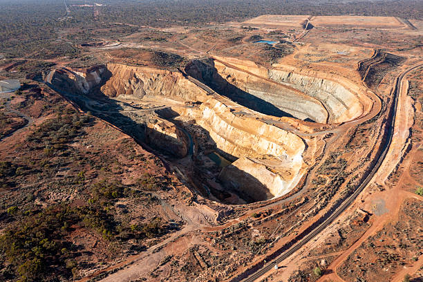 istock Aerial View of a old Gold mine 2219499986