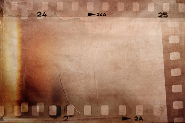 istock Film negatives brown background 2219503260