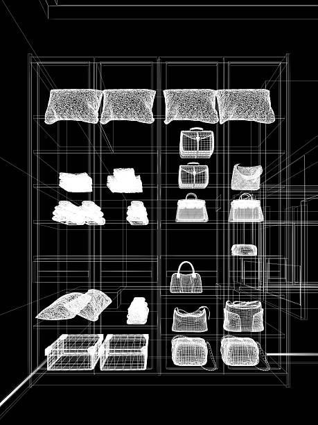istock 3d rendering of interior walk-in closet room 2219506671