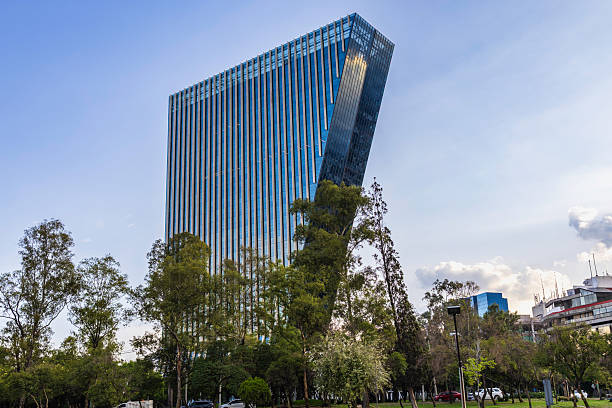 Landmark skyscraper in the Chapultepec area, Mexico City, shoot in the afternoon