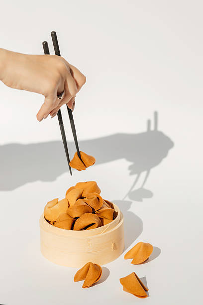 istock Fortune Cookie Moment – Asian Snack with Chopsticks 2219516030