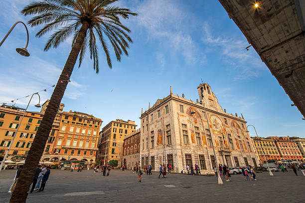 Street scene in the old city, Genova, Liguria, Italy, Europe. 10th of March 2022