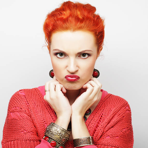 Multicolored hair.White background