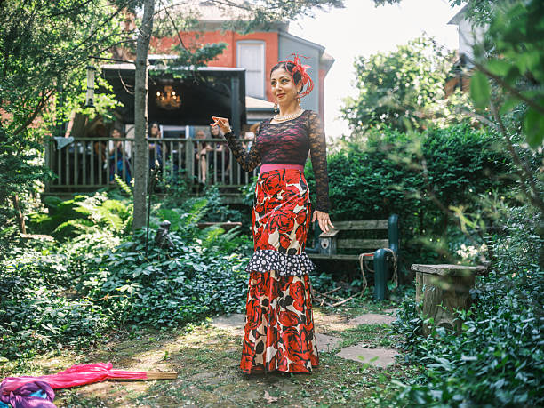istock Belly dancer performing in the garden 2219543075