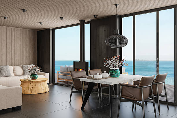 istock Elegant Seaside Dining Area in Modern Open-Plan Interior 2219544822