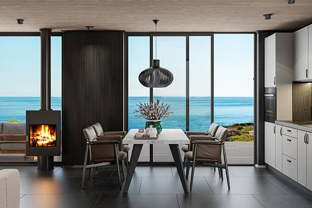 istock Elegant Seaside Dining Area in Modern Open-Plan Interior 2219544855