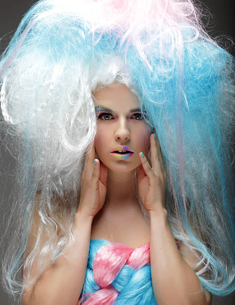 istock fashion model with bright make up 2219550250