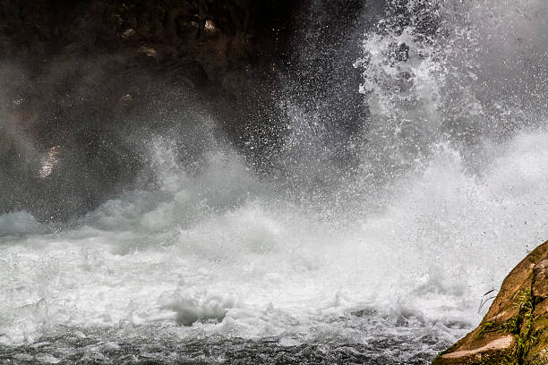The part of a waterfall where the water falls is called the plunge pool or the pool, and in some cases, it can also be referred to as the base of the waterfall. It's the area where the water hits the ground after falling from a height.