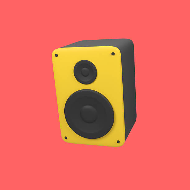 Audio speaker music isolated 3d render icon illustration