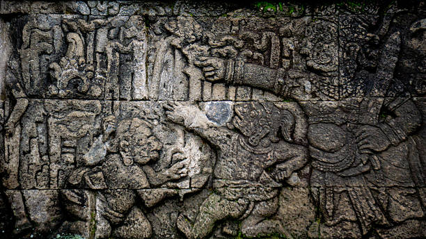 istock The relief on the wall of Penataran Temple complex. 2219572196