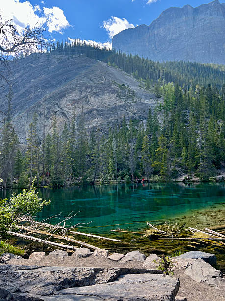 istock Green Lake with Mountain Forest 2219573751