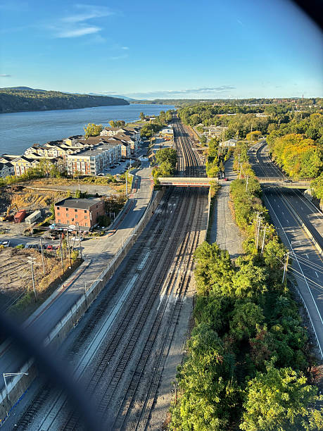 istock Railroad Tracks and Hudson River View from Walkway Over the Hudson 2219576294