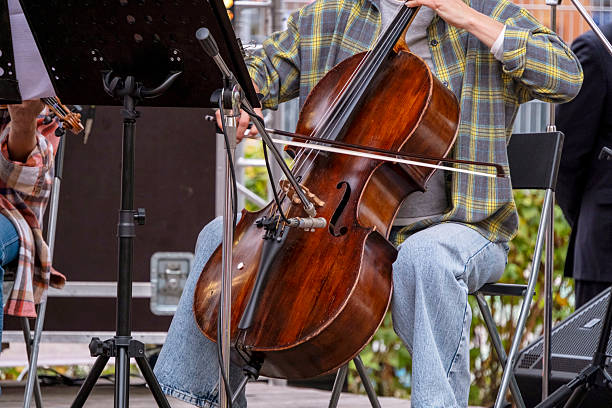 istock Musicians focused on playing cello and violin during a live performance. The image captures the hands and instruments, highlighting the dedication and emotion of the performers. 2219579174