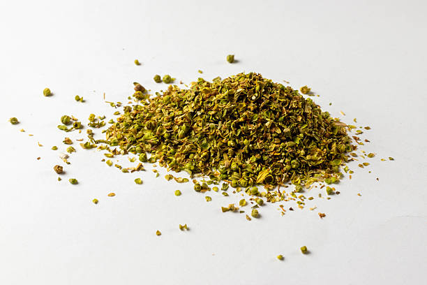 istock Dried oregano and white background 2219580329