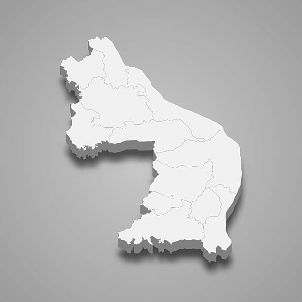 istock 3d map of Nakhon Phanom is a province of Thailand. 2219581177