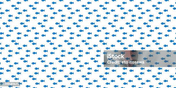 Small Fish Line Pattern Cute Small Fish Seamless Pattern Stock Illustration - Download Image ...