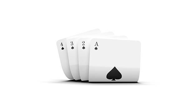 Poker Game Concept with Realistic 3D Playing Cards, 8K.