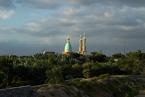 Mosque Amidst Tropical Greenery - Peaceful Islamic Architecture