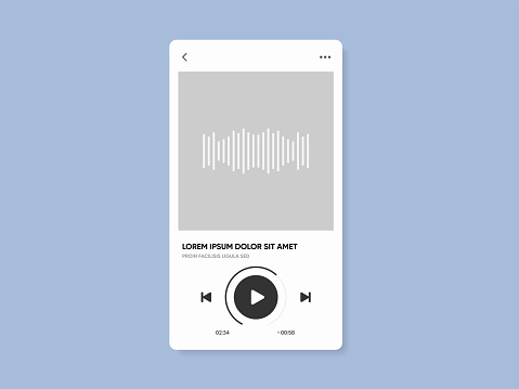 Yoder Interface Media Music Player Interface Isolated On White Background Multimedia ...
