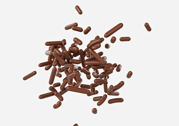 istock Chocolate Sprinkles For Cakes And Bakery Items Scattered On White Background 3D Illustration 2219596116