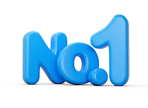 istock 3D Blue No.1 Text Champion Or Winner Shiny Blue 3D Number One On White Background 3d Illustration 2219596683