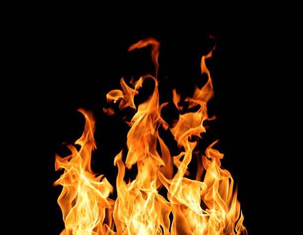 istock Black background fire, flames with torches and textures with splitting power effect, can grill red, burning with burning smoke and sparks in barbecue grill fire 2219598134