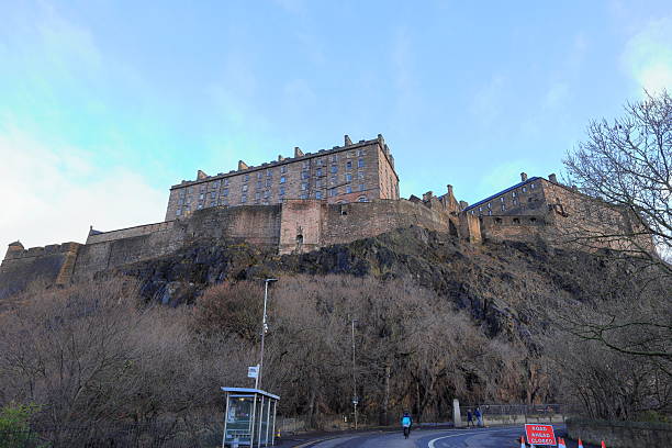 Edinburgh, United Kingdom–January 28th, 2025: Edinburgh Castle, an 11th-century castle and barracks housing in Edinburgh, Scotland, United Kingdom