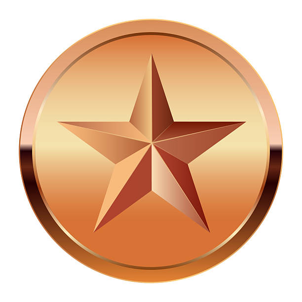 istock Bronze award medal and star for sport and games 2219606820