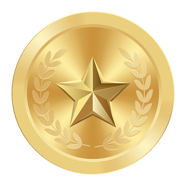 istock Gold award medal with star Illustration for web and games 2219606873