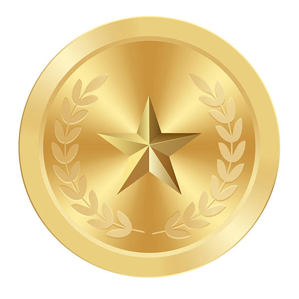 istock Gold award medal with star Illustration for web and games 2219606874