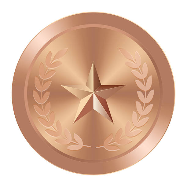 istock Bronze award medal with star Illustration for web and games 2219607618