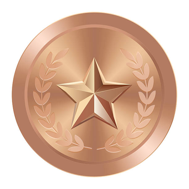 istock Bronze award medal with star Illustration for web and games 2219607644