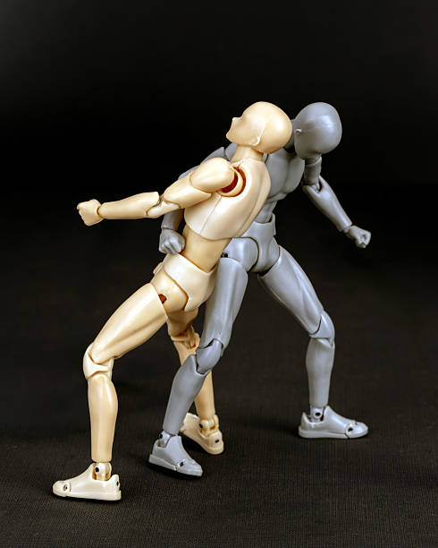istock Khun Yak Pha Nang (Lord Demon Abducting a Lady) Figurines, 3 of 15 Standard Luk Mai Muay Thai Techniques. 2219607789