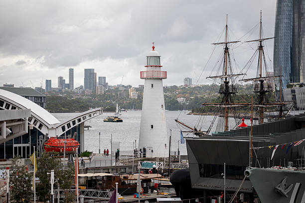 Sydney, Australia: March 22nd, 2025. View of the Famous Cape Bowling Green Lighthouse in Sydney, Australia