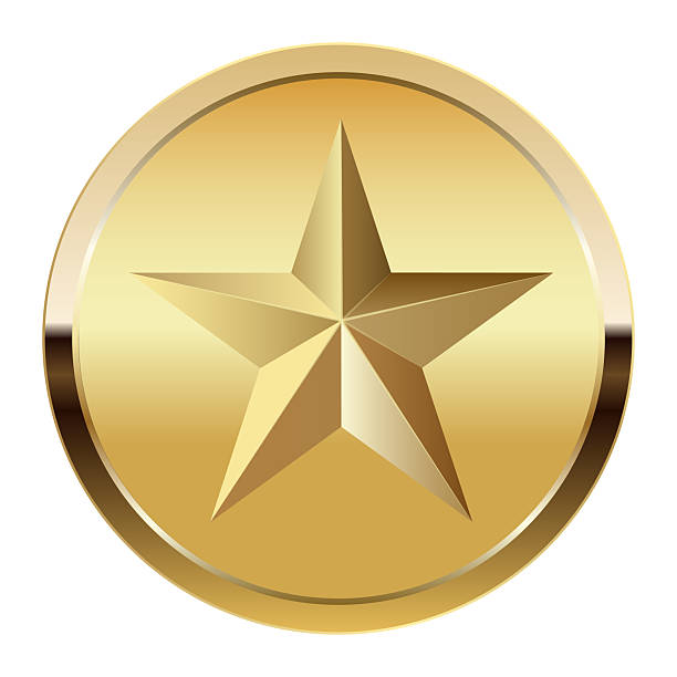 istock Golden award medal and star for sport and games 2219611259