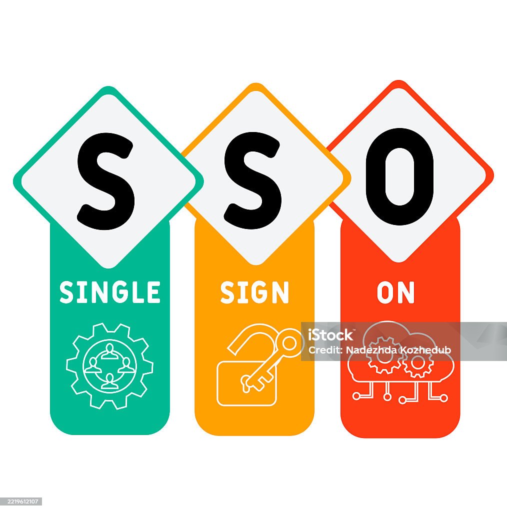 Sso Control Icon Sso Stock Illustration - Download Image Now - Bright, Business ...