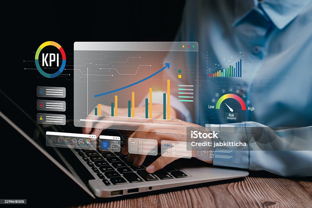 Interactive Data Analysis Data Analysis Concept Interactive Data Analysis With Charts And Graphs ...