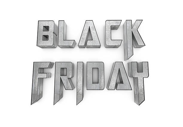 istock Black Friday Metal Text on White Background 2219626033