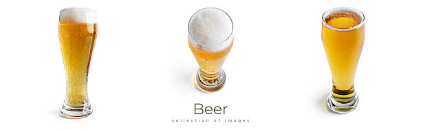 istock Glasses of light beer isolated on white background. 2219626060