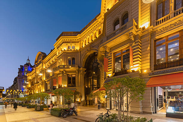 istock Pedestrian zone in Buenos Aires Argentina at night 2219641208