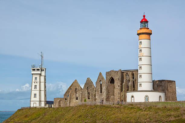 istock Lighthouse, abbey and semaphore tower of Saint-Mathieu, Finistere, Brittany 2219644761