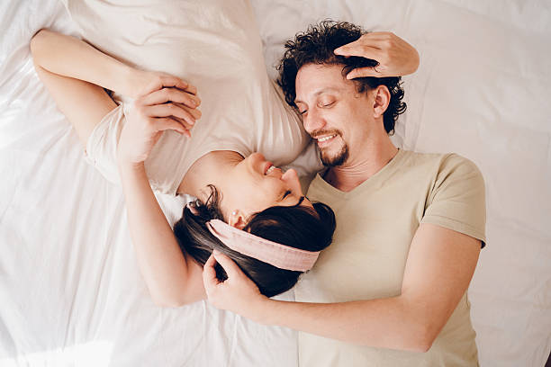 istock Happy couple enjoy in bedroom 2219646090